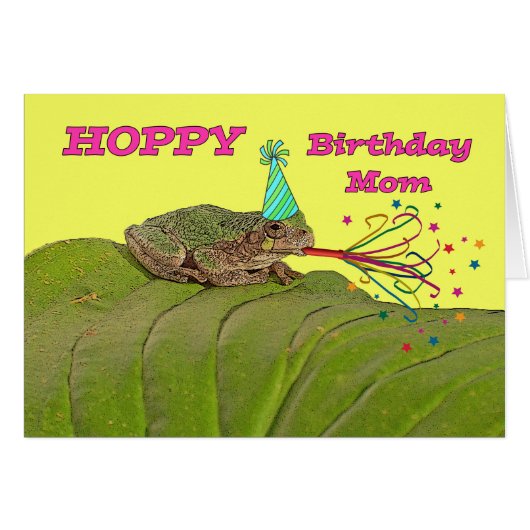 Hoppy Birthday voor mam, Frog Birthday Party (Voorkant Horizontaal)