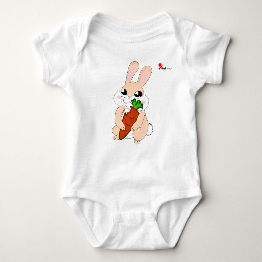 Hoppy Bunny Baby Bodysuit (Voorkant)