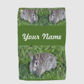 Hoppy Bunny Golfhanddoek (Voorkant)