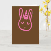 Hoppy Bunny Kaart (Gele Bloem)
