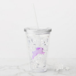 Hoppy Bunny Paarse Acryl Tumbler – Paascadeau Drinkbeker