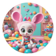 Hoppy Bunny - Schattigee konijn Sticker