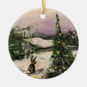 Hoppy Christmas! Keramisch Ornament (Voorkant)