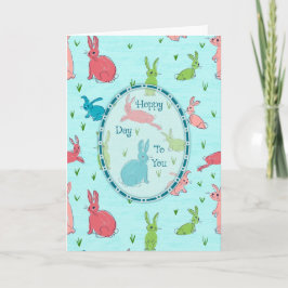 Hoppy dag Kinder konijntje dagelijkse Kaart
