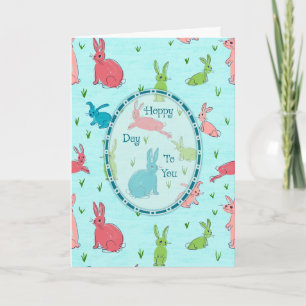 Hoppy dag Kinder konijntje dagelijkse Kaart