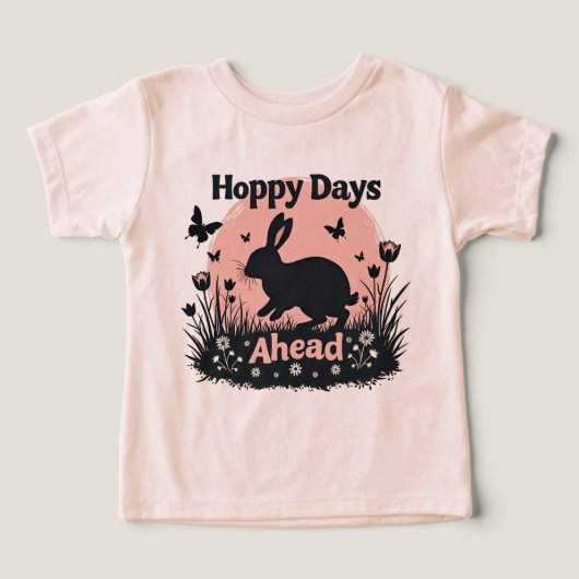 Hoppy Days Ahead Cute Easter Bunny Spring Rabbit (Design voorkant)