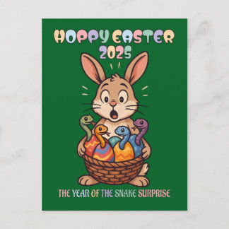 Hoppy Easter 2025: The Year of the Snake Surprise! Feestdagenkaart