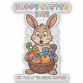 Hoppy Easter 2025: The Year of the Snake Surprise! Sticker (Voorkant)
