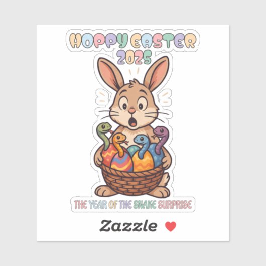 Hoppy Easter 2025: The Year of the Snake Surprise! Sticker (Vel)
