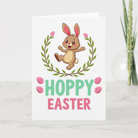 Hoppy Easter Animal Friend Card Kaart (Voorkant)