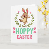 Hoppy Easter Animal Friend Card Kaart (Gele Bloem)