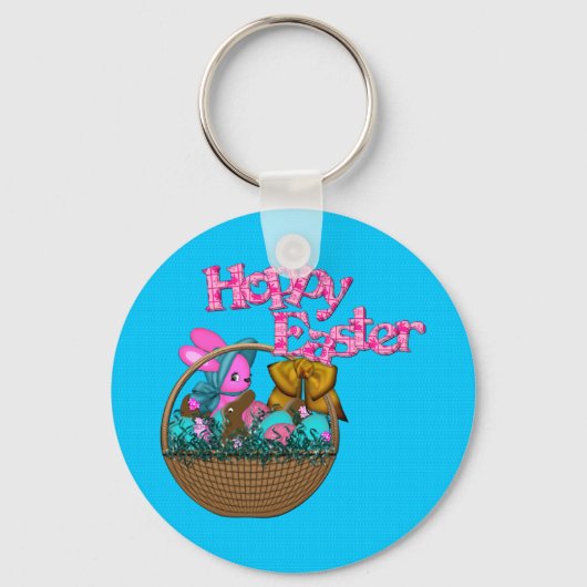 Hoppy Easter Basket Sleutelhanger (Voorkant)