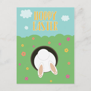 "Hoppy Easter"-briefkaart Briefkaart