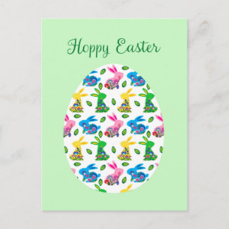 Hoppy Easter Bunnies minitroen Briefkaart