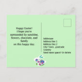 Hoppy Easter Bunnies minitroen Briefkaart (Achterkant)
