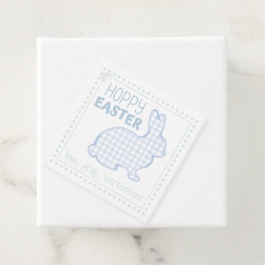 Hoppy Easter Bunny Boys Gift Labels (In situ)