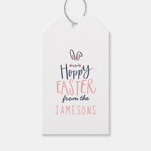 HOPPY EASTER BUNNY CADEAULABEL (Voorkant)
