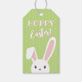 Hoppy Easter Bunny Cute Funny Spring Green Cadeaulabel (Voorkant)