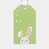 Hoppy Easter Bunny Cute Funny Spring Green Cadeaulabel (Achterkant)