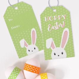 Hoppy Easter Bunny Cute Funny Spring Green Cadeaulabel