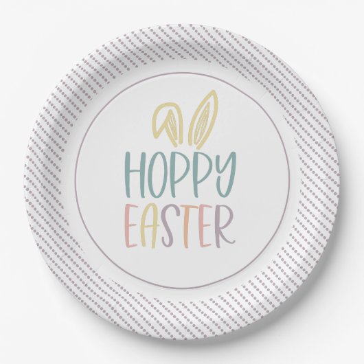 Hoppy Easter Bunny Ears Paper Bord (Voorkant)