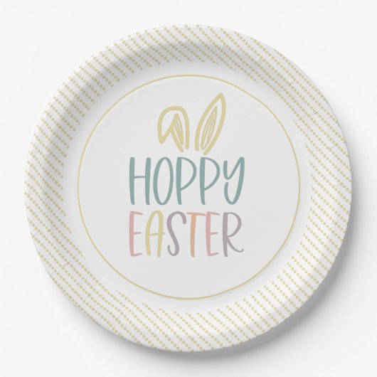 Hoppy Easter Bunny Ears Paper Bord (Voorkant)