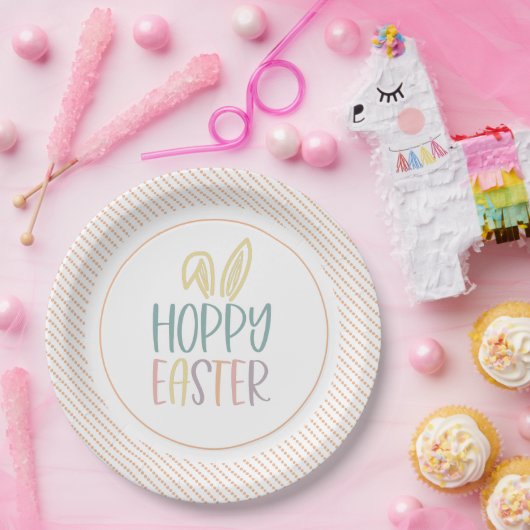 Hoppy Easter Bunny Ears Paper Bord (Feest)