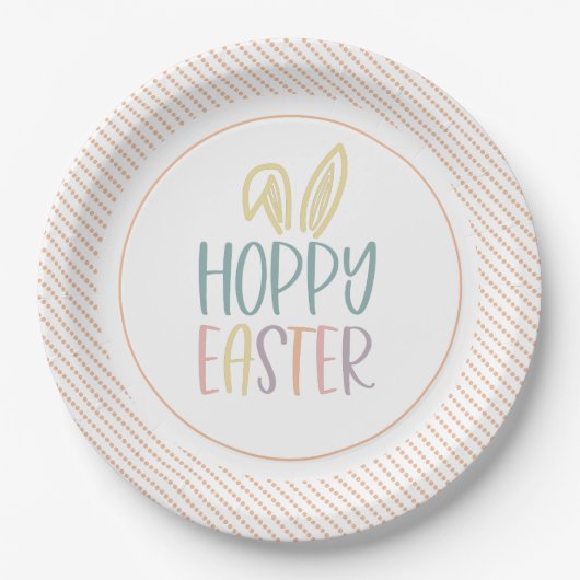 Hoppy Easter Bunny Ears Paper Bord (Voorkant)