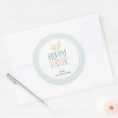 Hoppy Easter Bunny Ears Ronde Sticker (Envelop)