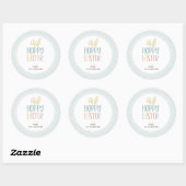 Hoppy Easter Bunny Ears Ronde Sticker (Vel)