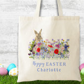 Hoppy Easter Bunny Egg Hunt Custom Tote Bag