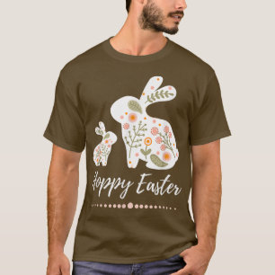 Hoppy Easter Bunny Floral Boho Hopping Rabbit verl T-shirt