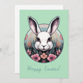 Hoppy Easter Bunny Holiday Kaart (Voorkant / Achterkant)