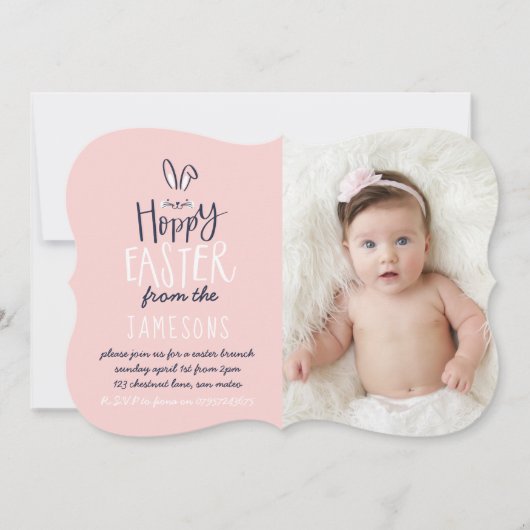 HOPPY EASTER BUNNY KAART (Voorkant)