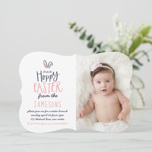 HOPPY EASTER BUNNY KAART (Staand voorkant)