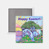 Hoppy Easter Bunny Magnet (Voorkant / Achterkant)