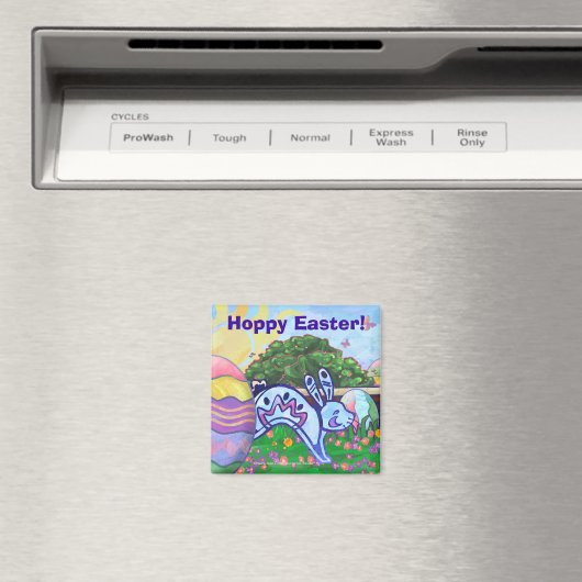 Hoppy Easter Bunny Magnet (Insitu (Vaatwasser))