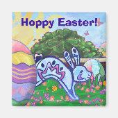 Hoppy Easter Bunny Magnet (Voorkant)