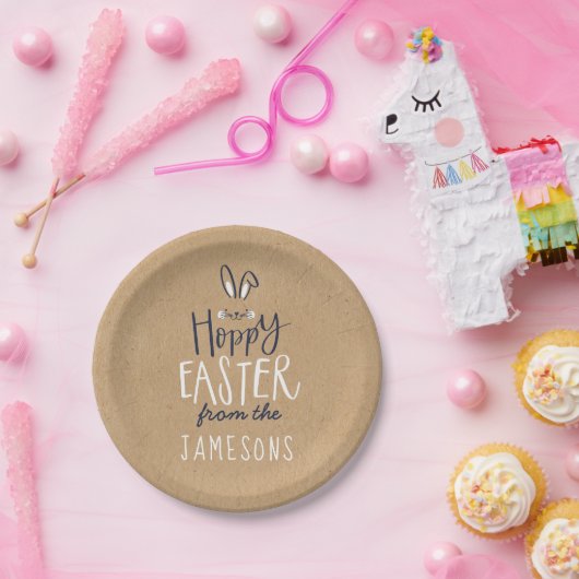 HOPPY EASTER BUNNY PAPIEREN BORDJE (Feest)