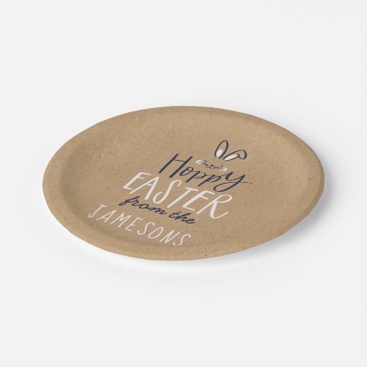 HOPPY EASTER BUNNY PAPIEREN BORDJE (Gekanteld)