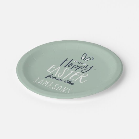 HOPPY EASTER BUNNY PAPIEREN BORDJE (Gekanteld)