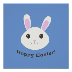 Hoppy Easter Bunny Perfect Poster