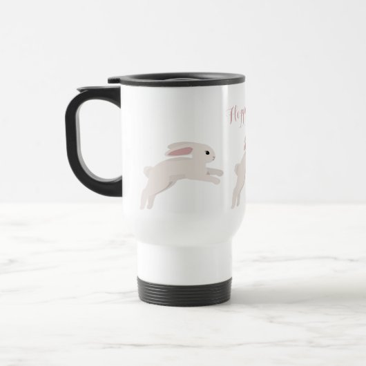 Hoppy Easter Bunny Travel Mug Reisbeker (Links)