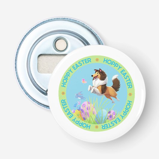 Hoppy Easter Button Flesopener (Voorkant)
