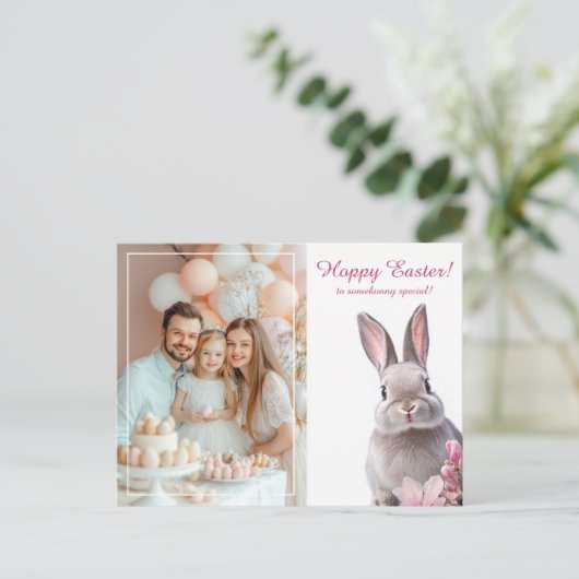  🐇Hoppy Easter Charm Feestdagenkaart (Staand voorkant)