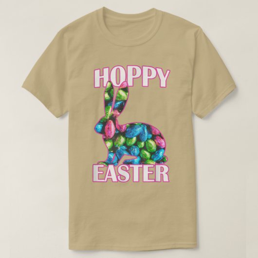 Hoppy Easter Chocolate Paashaas T-shirt (Design voorkant)