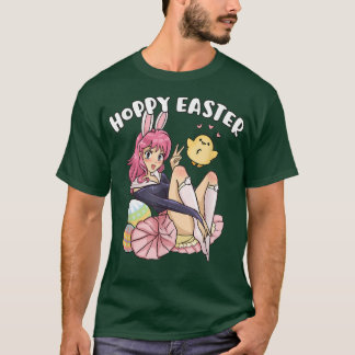 Hoppy Easter Cute Bunny Anime Kawaii Pasen T-shirt