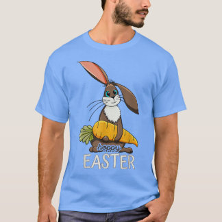 Hoppy Easter Cute Bunny Holding een wortel T-shirt