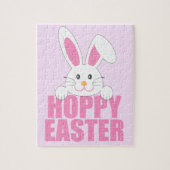 Hoppy Easter Cute Bunny Pun Pink Legpuzzel (Verticaal)