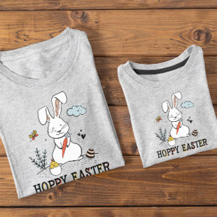 Hoppy Easter Cute Doodle Bunny T-Shirt